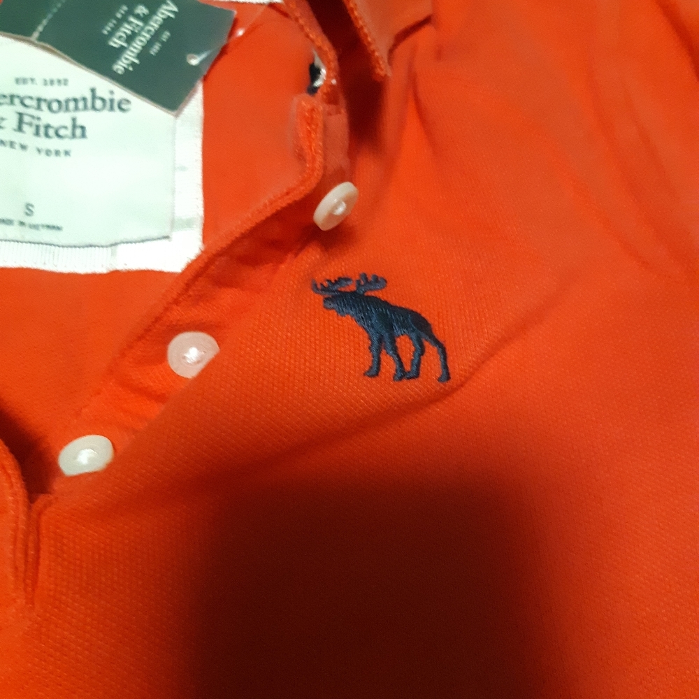 Nwt Abercrombie & Fitch Polo shirt small red - Picture 9 of 16